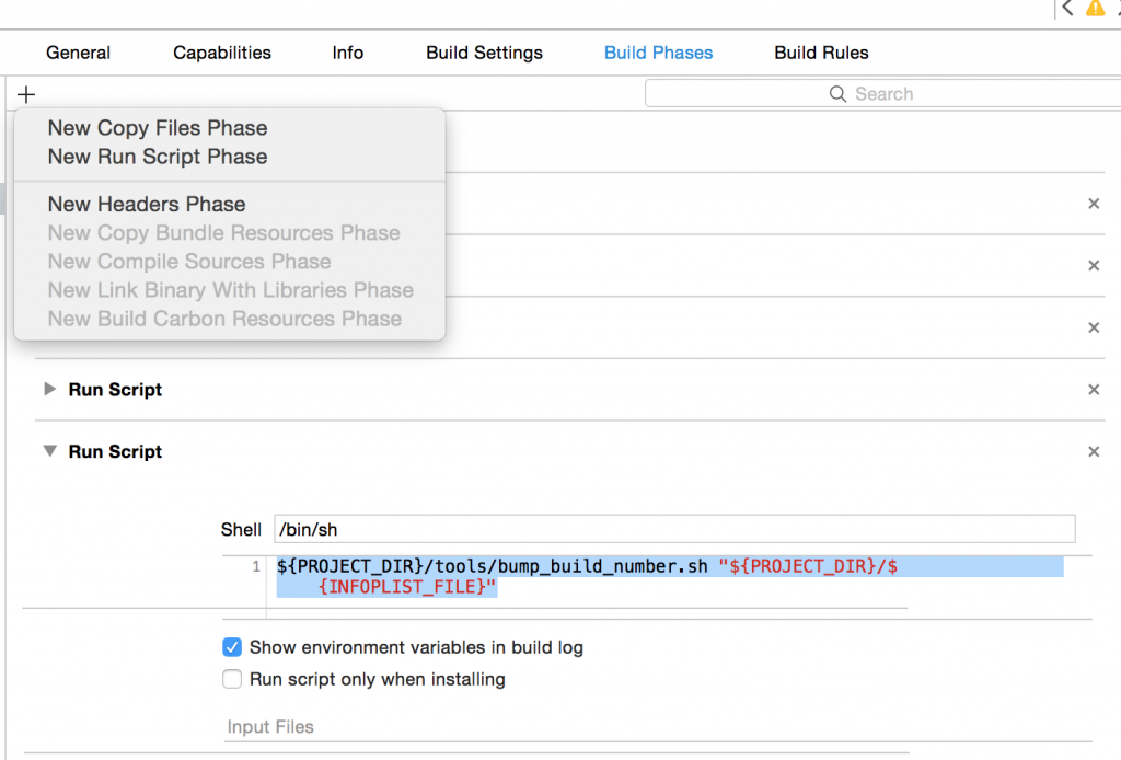Xcode 6 Auto-Increment Build Number Script